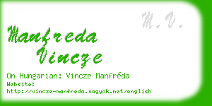 manfreda vincze business card